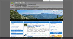 Desktop Screenshot of comune.subiaco.rm.it